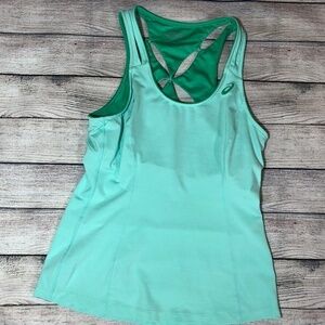 ASICS Green Fitted Tank Top Size M